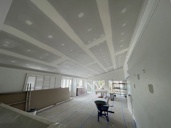 An interior stripped back partway through a renovation